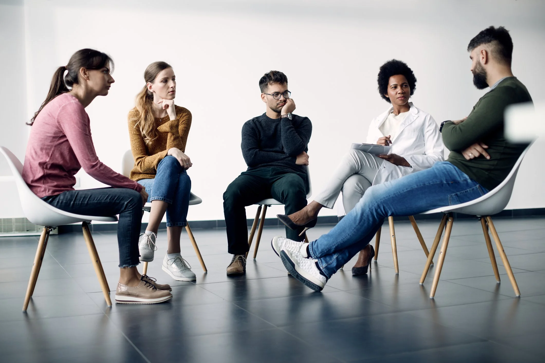 A group of people supporting each other